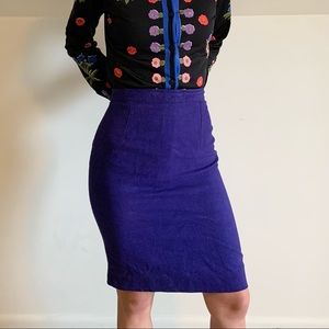 Vintage Rodier Flax Linen Pencil Skirt